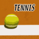 Balle de tennis sur ligne blanche "Tennis"